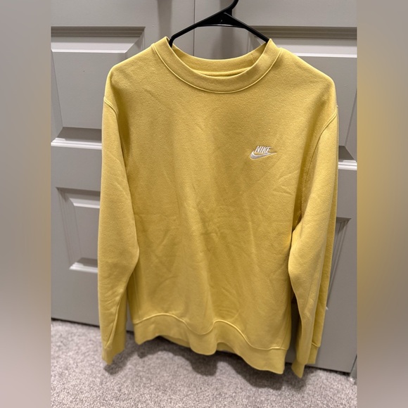 Nike Men's Bright Yellow Crewneck Sweater